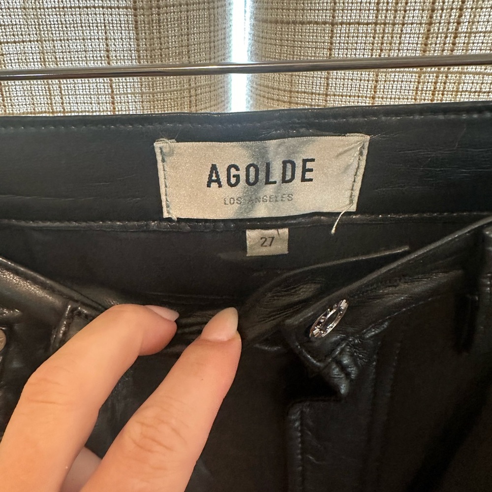 AGOLDE Faux Leather Straight Leg Pants
